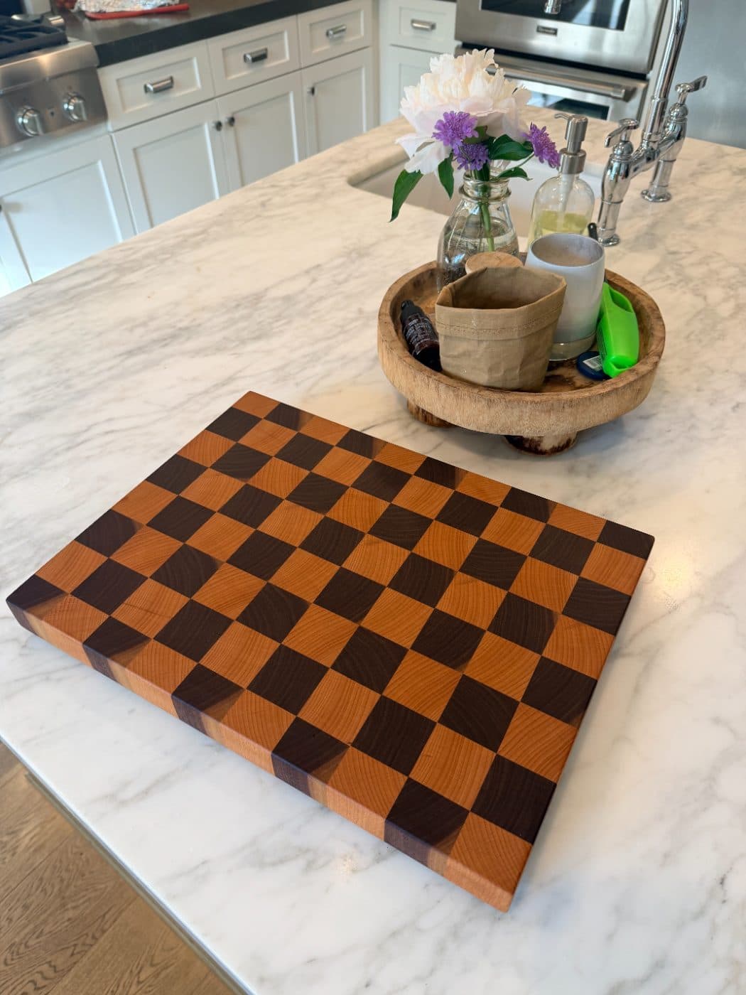 Checkerboard End-Grain Cutting Board