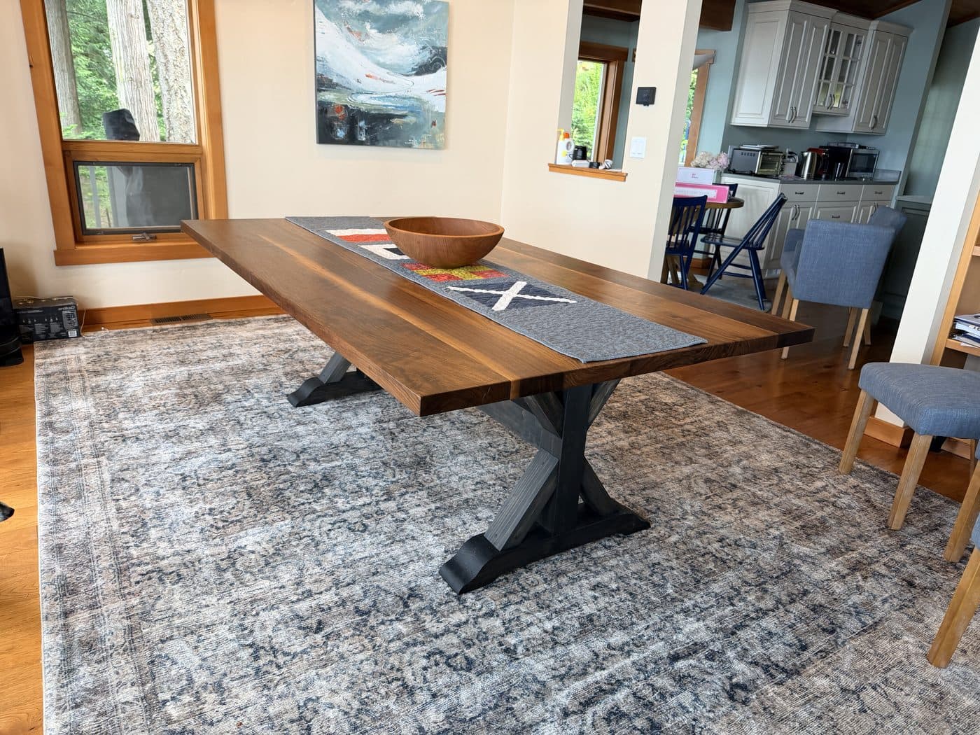 Walnut Trestle Dining Table