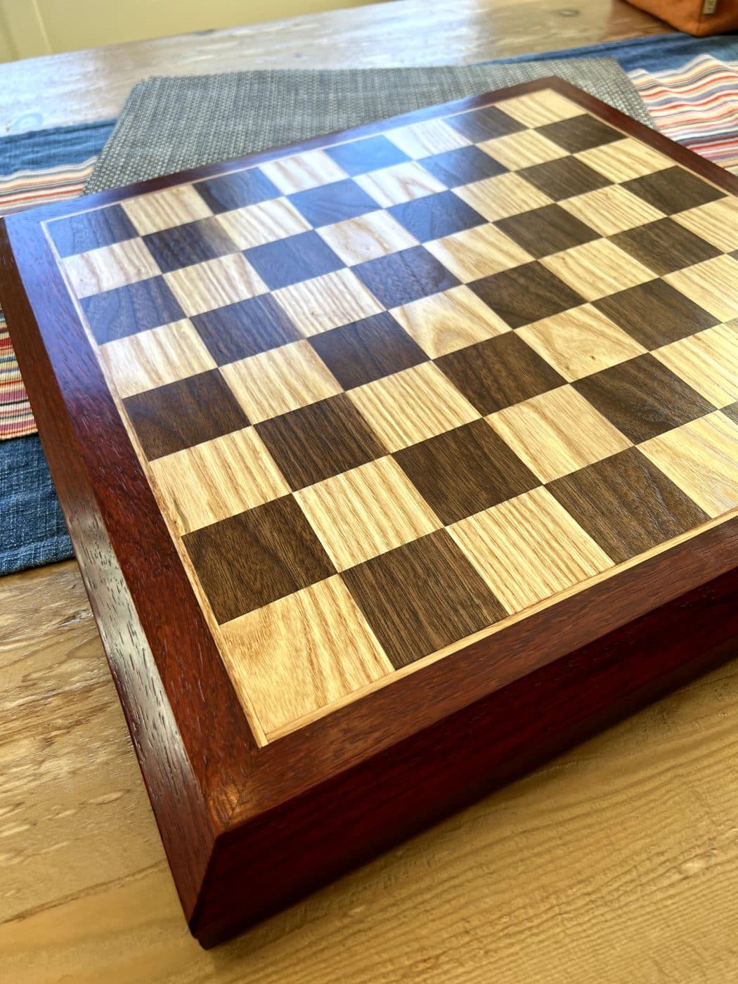 Walnut and Maple Chess Board Box