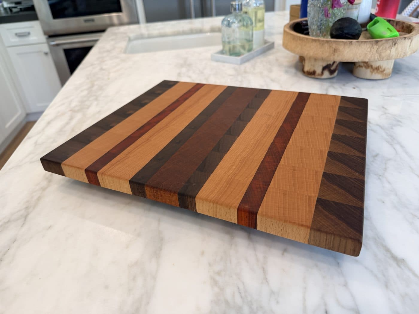 Multi-Wood End Grain Cutting Board